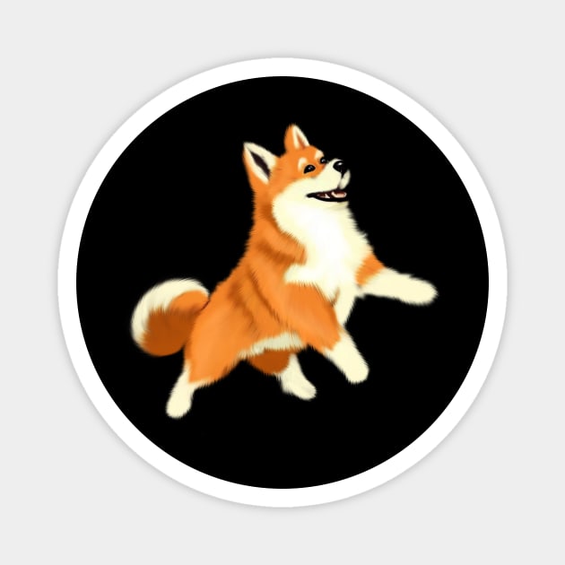 Happy Shiba Inu Dog Magnet by logiamerch